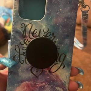 iPhone 12 Pro Max wallet case with pop socket